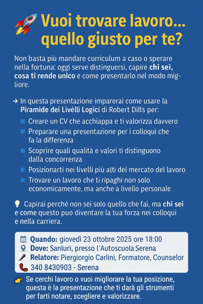 Volantino Conferenza sul Lavoro, Sanluri
