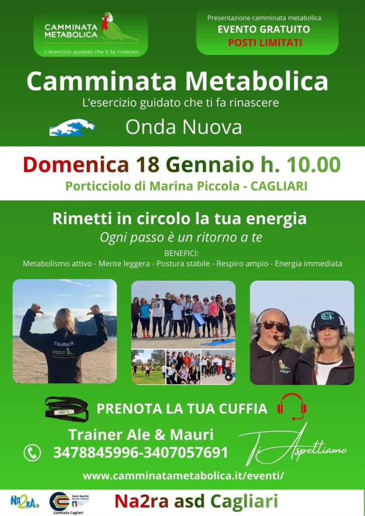 Cagliari: Camminata Metabolica – Onda Nuova con Ale & Mauri