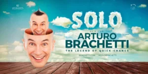 Grafica ufficiale dello spettacolo di Arturo Brachetti a Cagliari, in scena al Teatro Massimo dall’8 al 10 giugno 2025