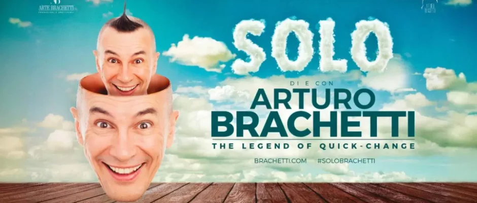 Grafica ufficiale dello spettacolo di Arturo Brachetti a Cagliari, in scena al Teatro Massimo dall’8 al 10 giugno 2025