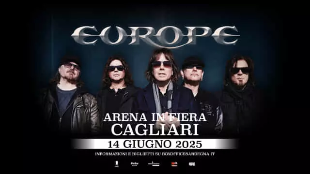 Europe in concerto a Cagliari: alla Fiera il 14 giugno 2025