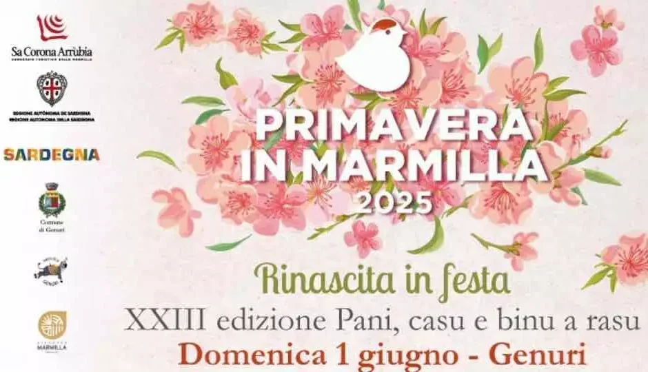 Primavera in Marmilla 2025 a Genuri: 23ª edizione di Pani, casu e binu a rasu