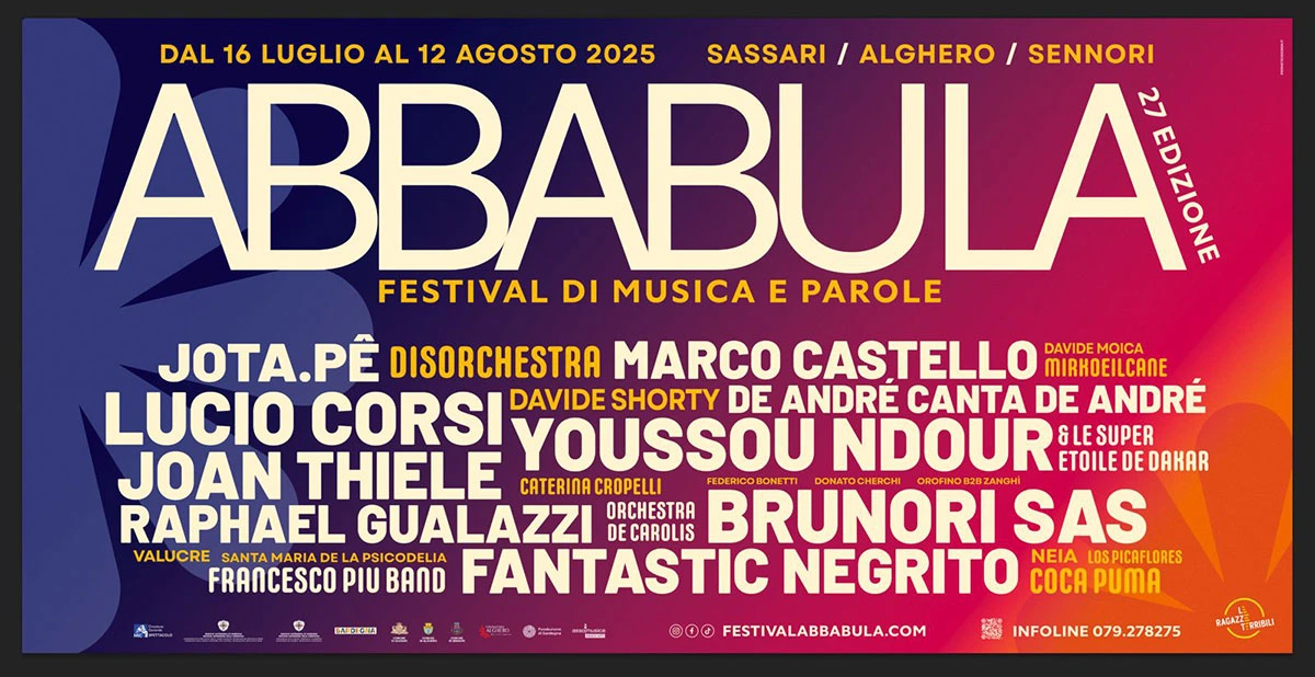 Festival Abbabula 2025: in Sardegna dal 16 luglio al 12 agosto