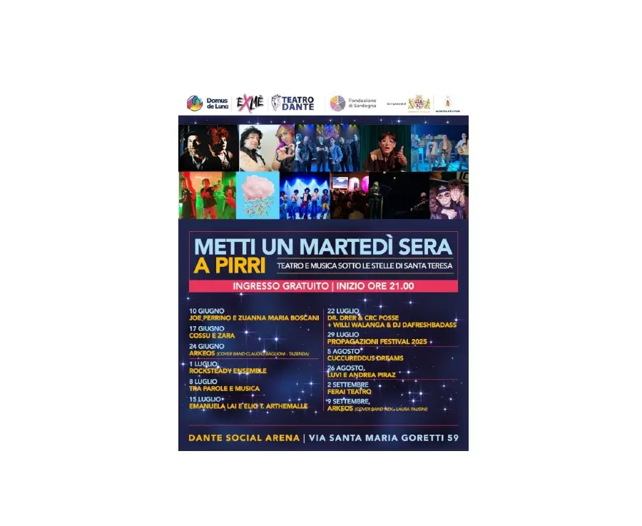 Metti un martedì sera a Pirri: rassegna gratuita di teatro e musica