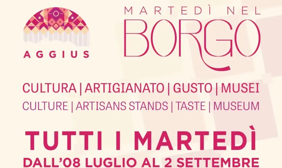 Locandina evento Martedì nel Borgo Aggius 2025