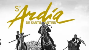 locandina di Cavalieri per la manifestazione S’Ardia di Sedilo 2025