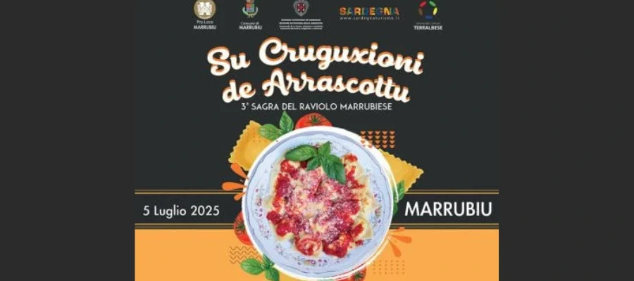 Ravioli tradizionali sardi serviti alla Sagra del Raviolo Marrubiu 2025