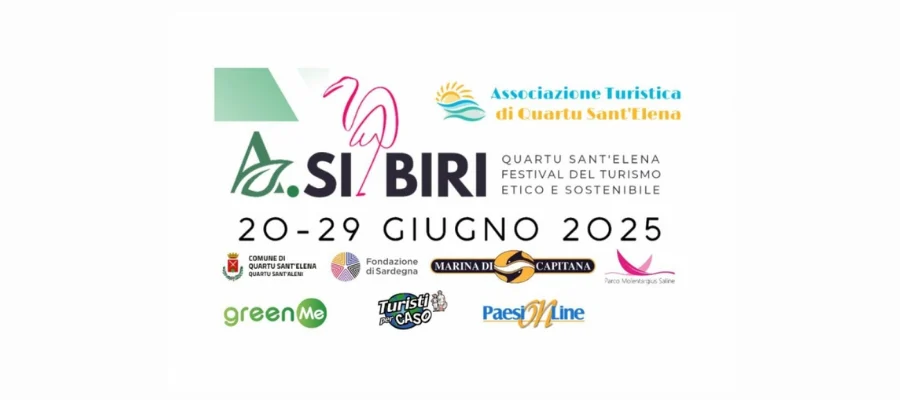 Locandina ufficiale A.Si.Biri Festival Turismo Etico e Sostenibile 20–29 giugno 2025 Quartu Sant’Elena