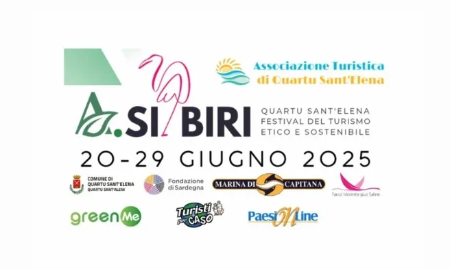 Locandina ufficiale A.Si.Biri Festival Turismo Etico e Sostenibile 20–29 giugno 2025 Quartu Sant’Elena