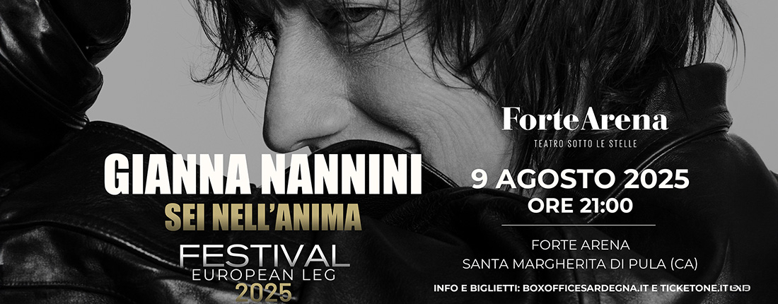 Gianna Nannini: Forte Arena il 9 agosto 2025