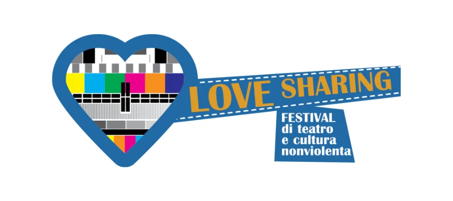 Locandina anteprime 6 e 18 giugno Love Sharing 2025 – teatro e cultura nonviolenta a Cagliari.