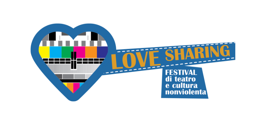 Locandina anteprime 6 e 18 giugno Love Sharing 2025 – teatro e cultura nonviolenta a Cagliari.