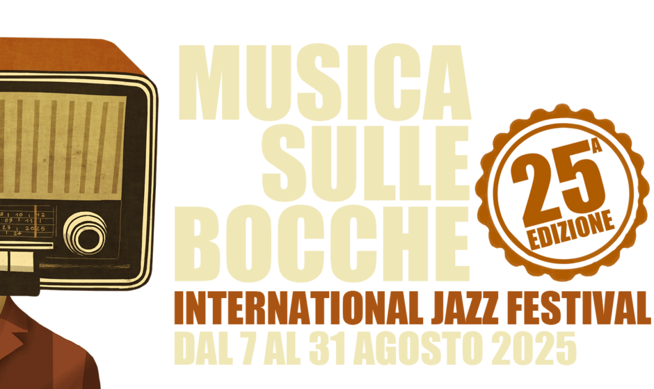 Locandina Musica sulle Bocche 2025 con date 7–31 agosto e elenco comuni