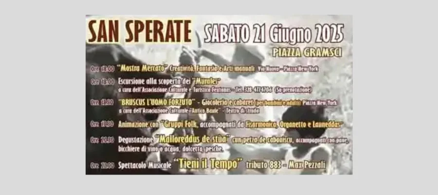 Locandina e programma sagra dei malloredus San Sperate 21 giugno