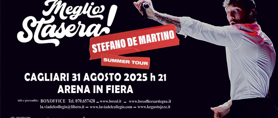 Stefano De Martino live a Cagliari per il tour Meglio Stasera