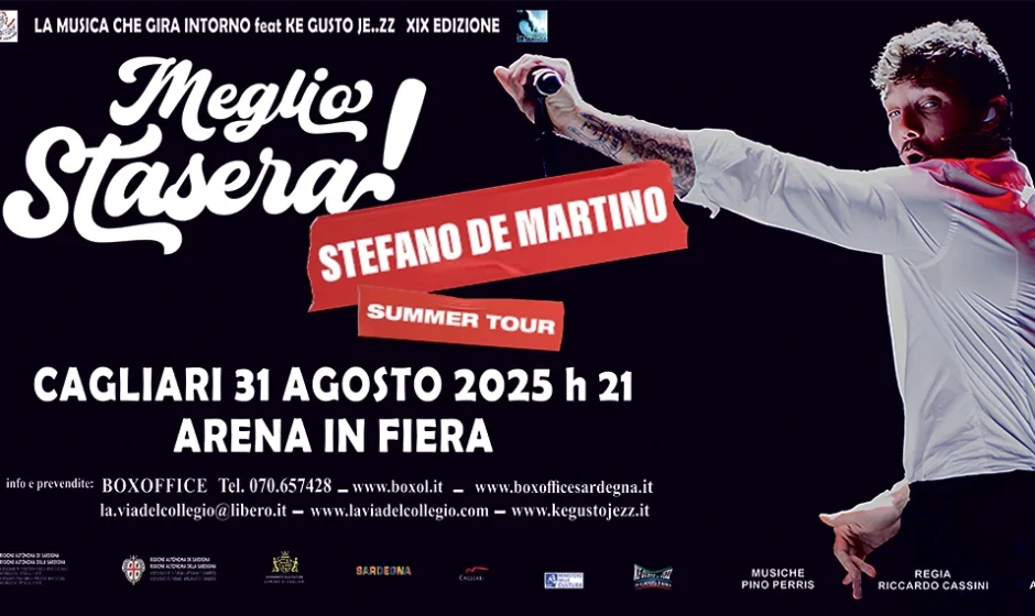 Stefano De Martino live a Cagliari per il tour Meglio Stasera