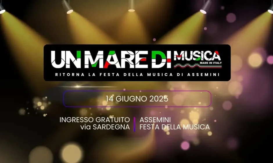 grafica un mare di musica Assemini 14 giugno 2025