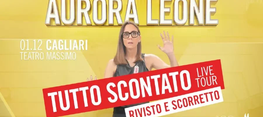 Aurora Leone a Cagliari con lo spettacolo "Tutto Scontato – Rivisto e Scorretto"