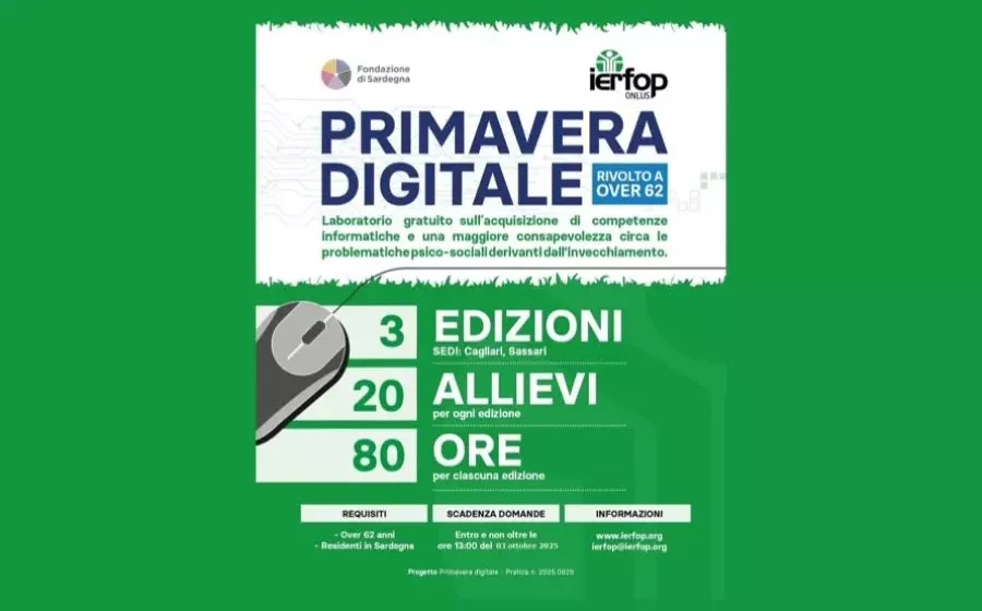 Primavera Digitale: corsi gratuiti di alfabetizzazione tecnologica per over 62