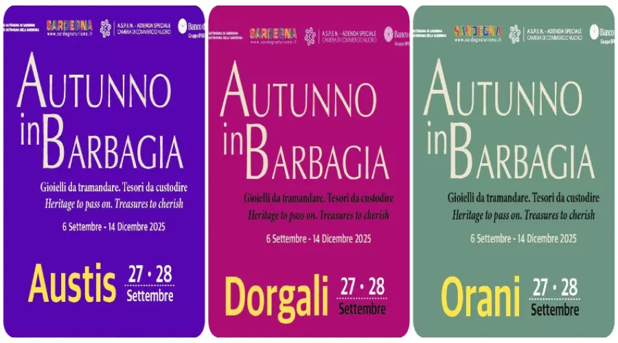 Autunno in Barbagia 2025: Austis – Dorgali – Orani – 27/28 Settembre