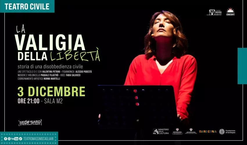Spettacoli Cagliari: “La Valigia della Libertà” – 3 Dicembre 2025